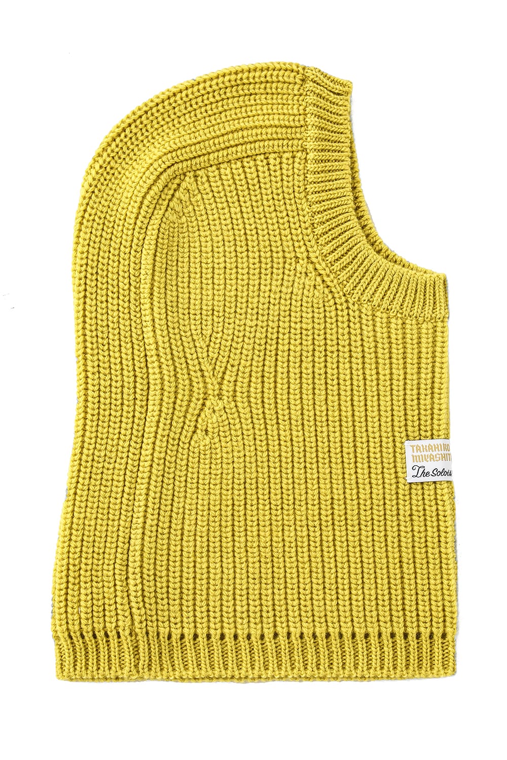 aran pattern balaclava Yellow