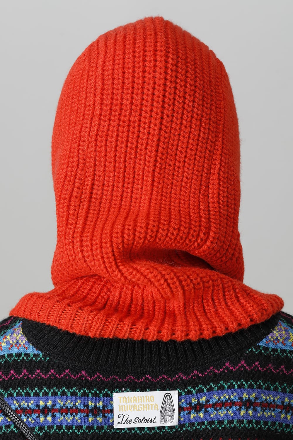 aran pattern balaclava Orange