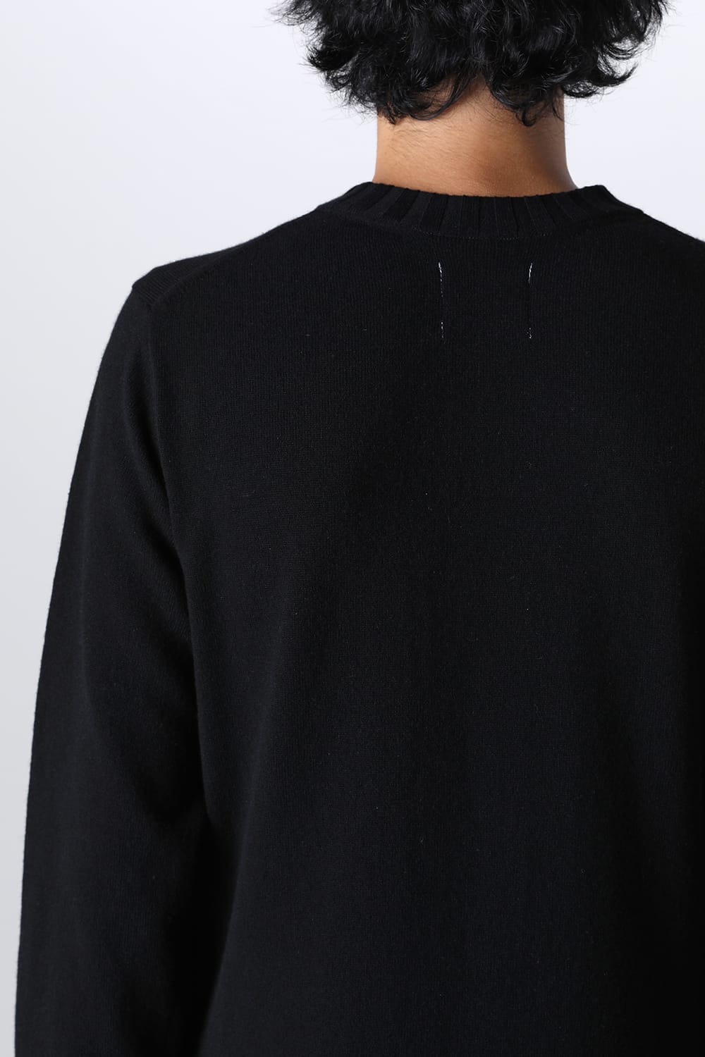lambs wool maxi crewneck sweater.