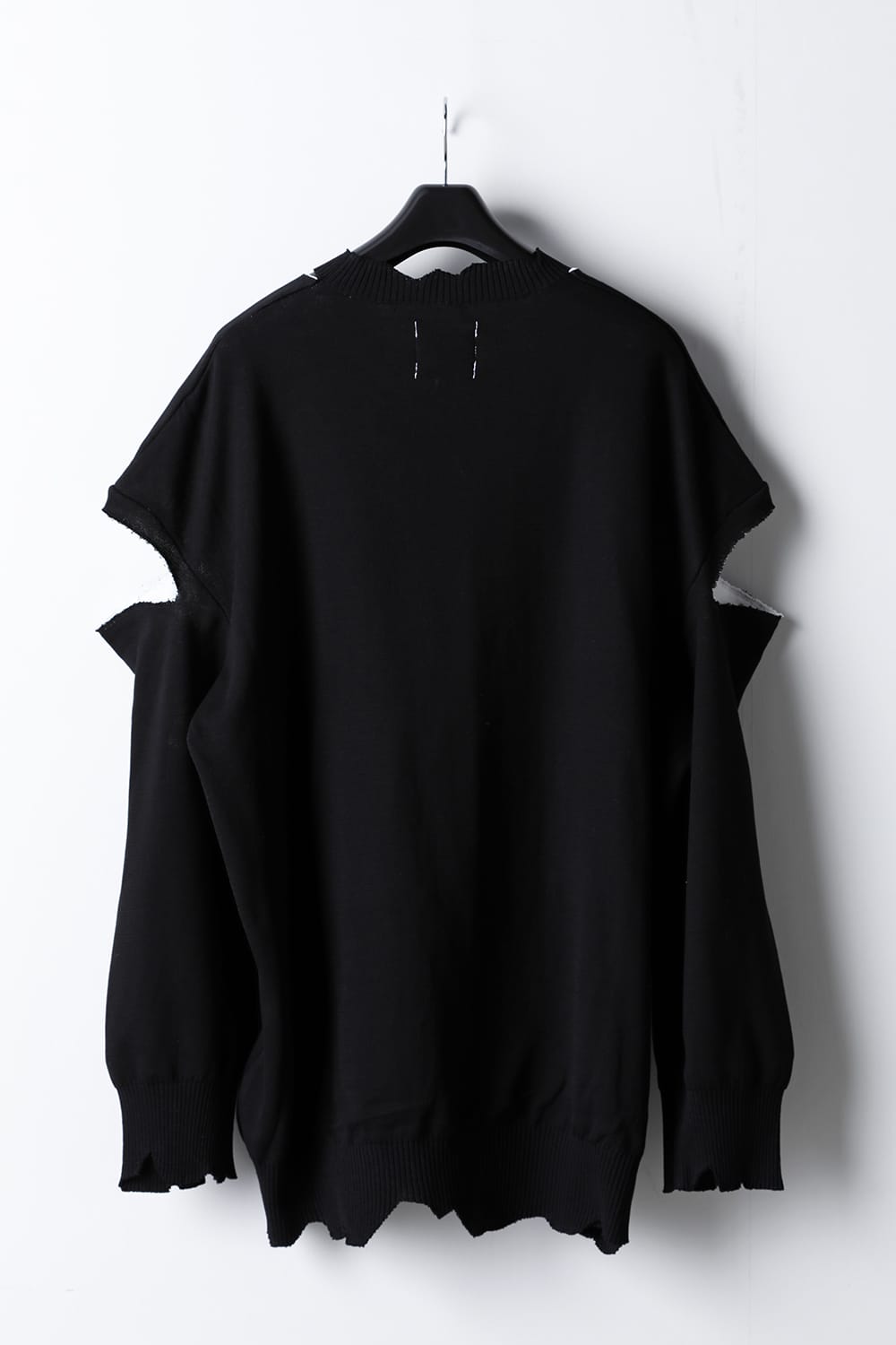 ルーズフィット クルーネックスウェット ジョセフザボ ブラック ホワイト