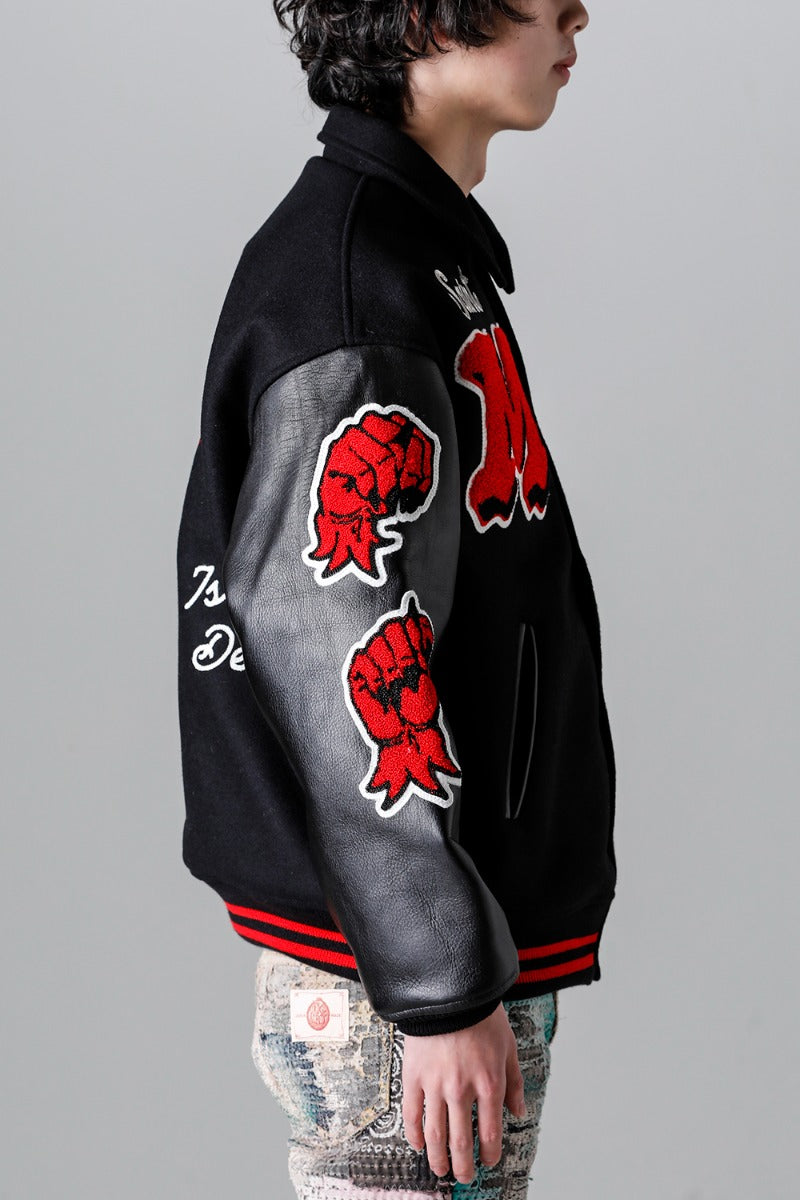 DEVIL Varsity Jacket Black