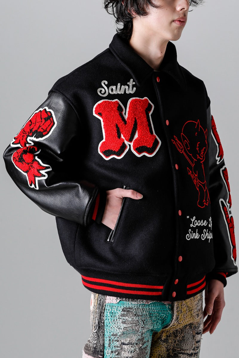 DEVIL Varsity Jacket Black