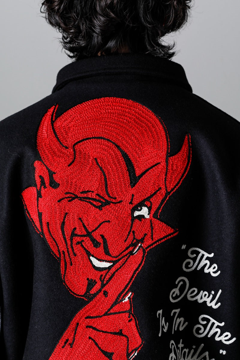 DEVIL Varsity Jacket Black