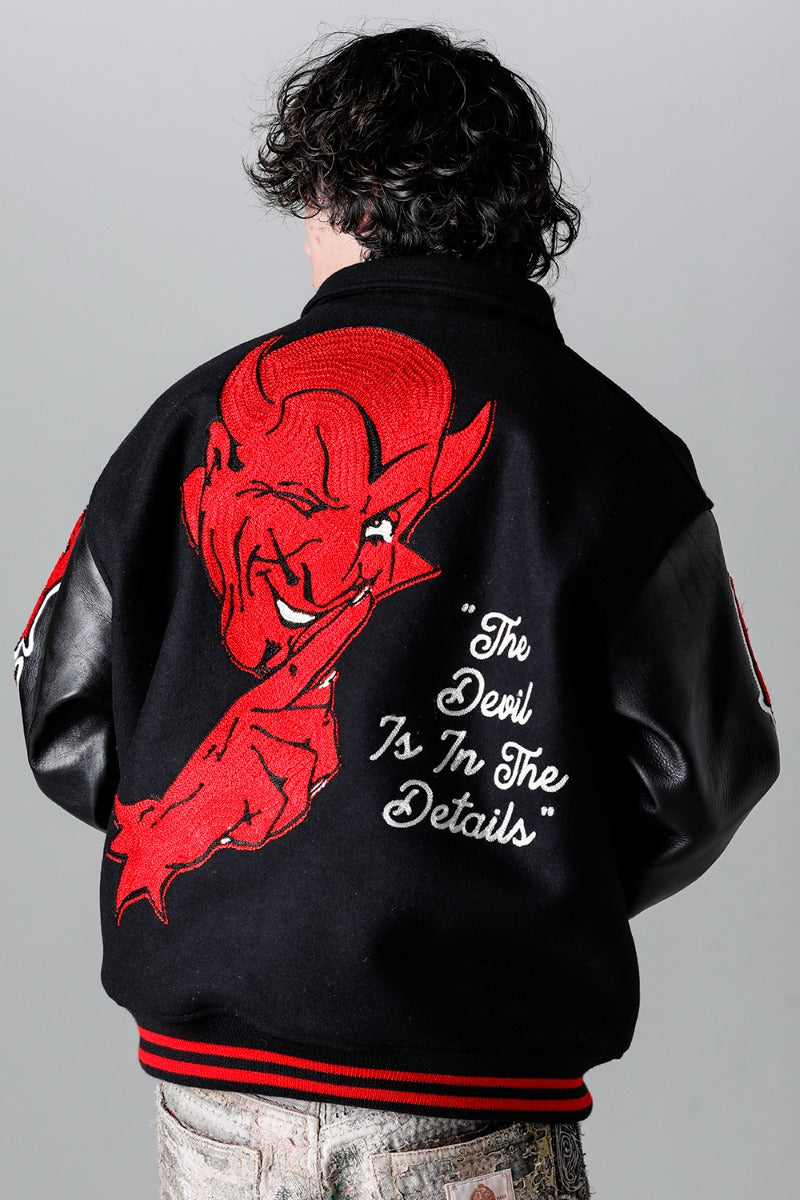 DEVIL Varsity Jacket Black