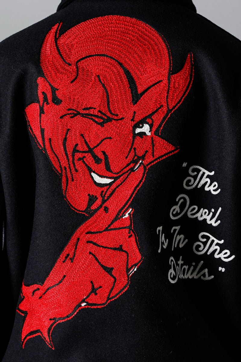 DEVIL Varsity Jacket Black