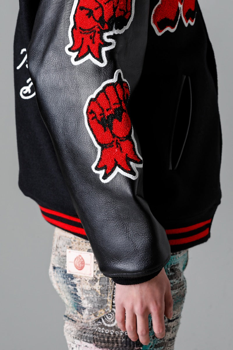 DEVIL Varsity Jacket Black