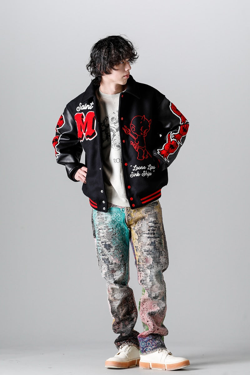 DEVIL Varsity Jacket Black