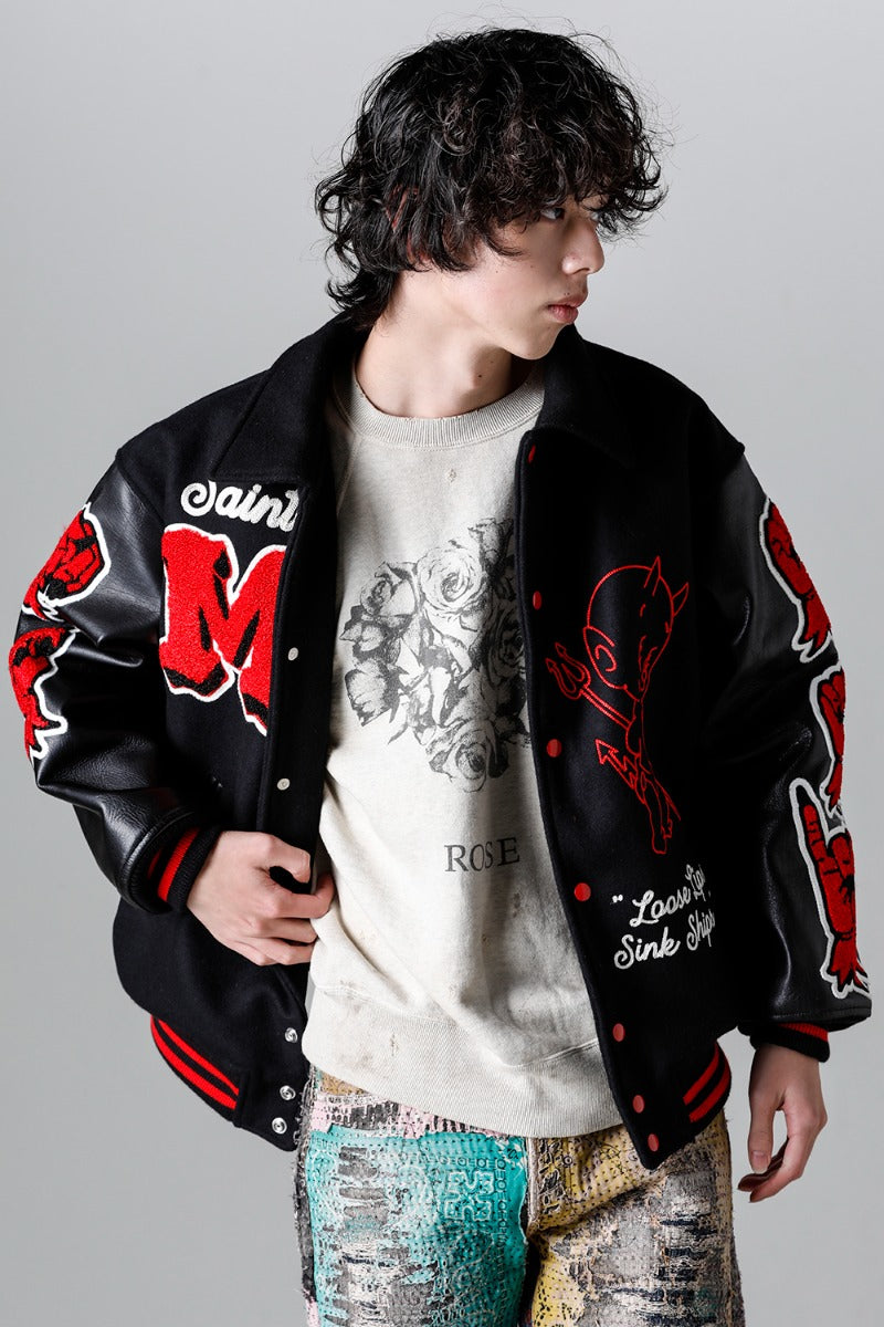 DEVIL Varsity Jacket Black