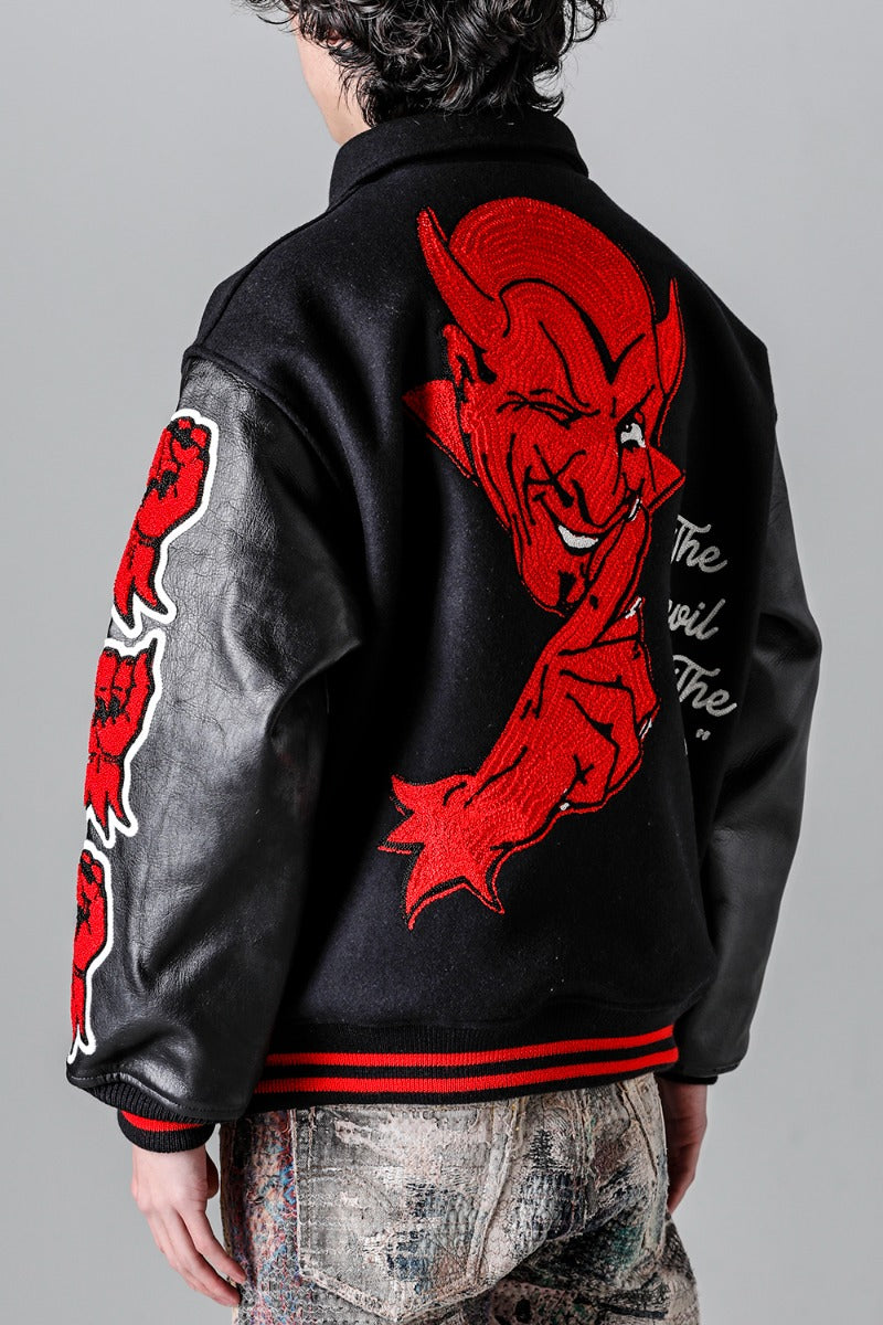 DEVIL Varsity Jacket Black