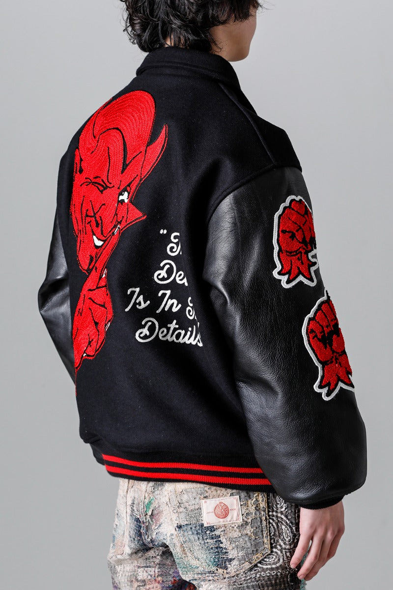 DEVIL Varsity Jacket Black