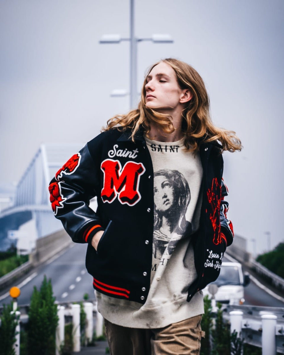 DEVIL Varsity Jacket Black