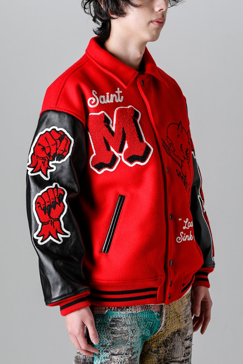 DEVIL Varsity Jacket Red