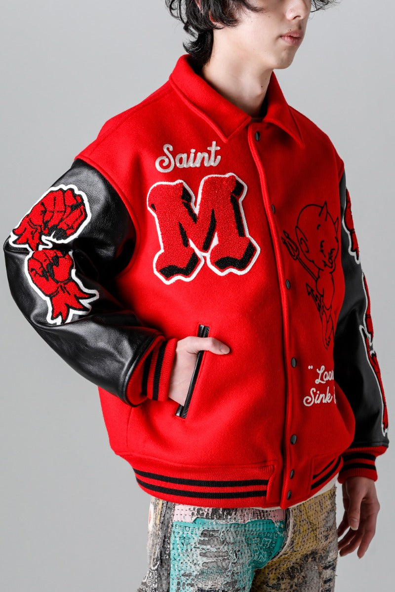 DEVIL Varsity Jacket Red