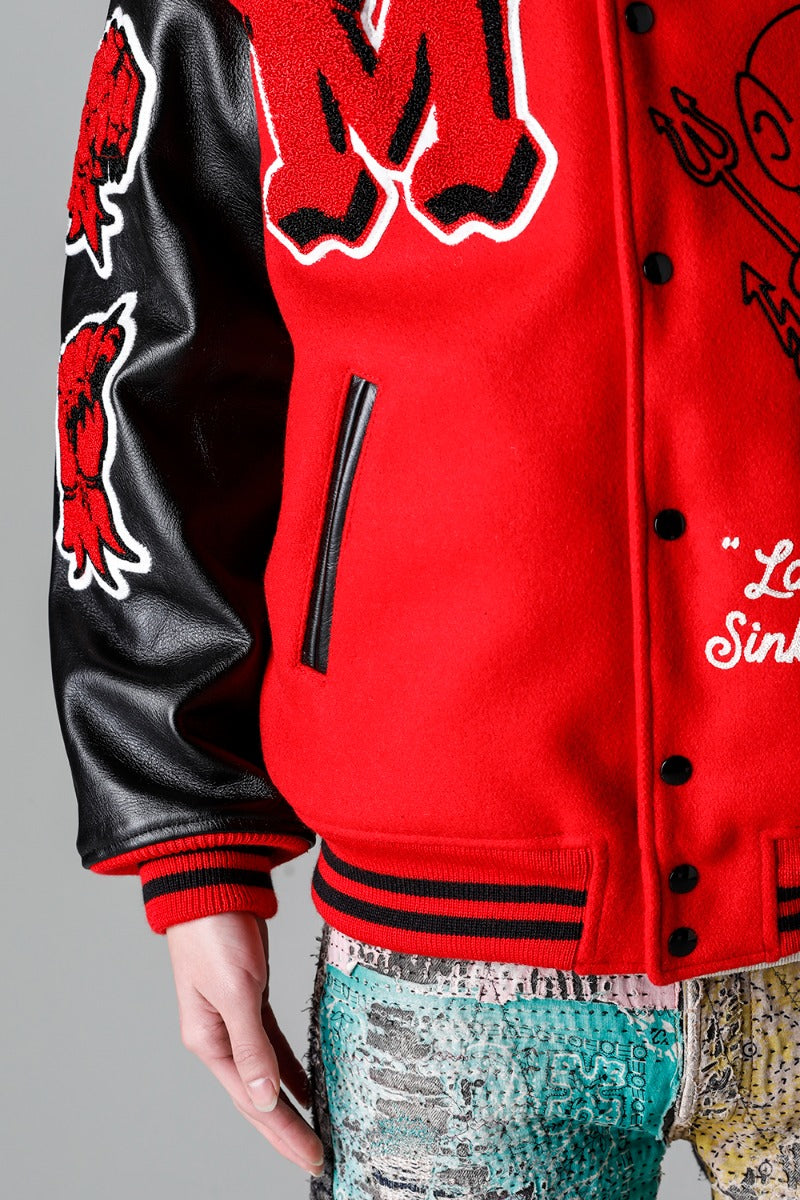 DEVIL Varsity Jacket Red