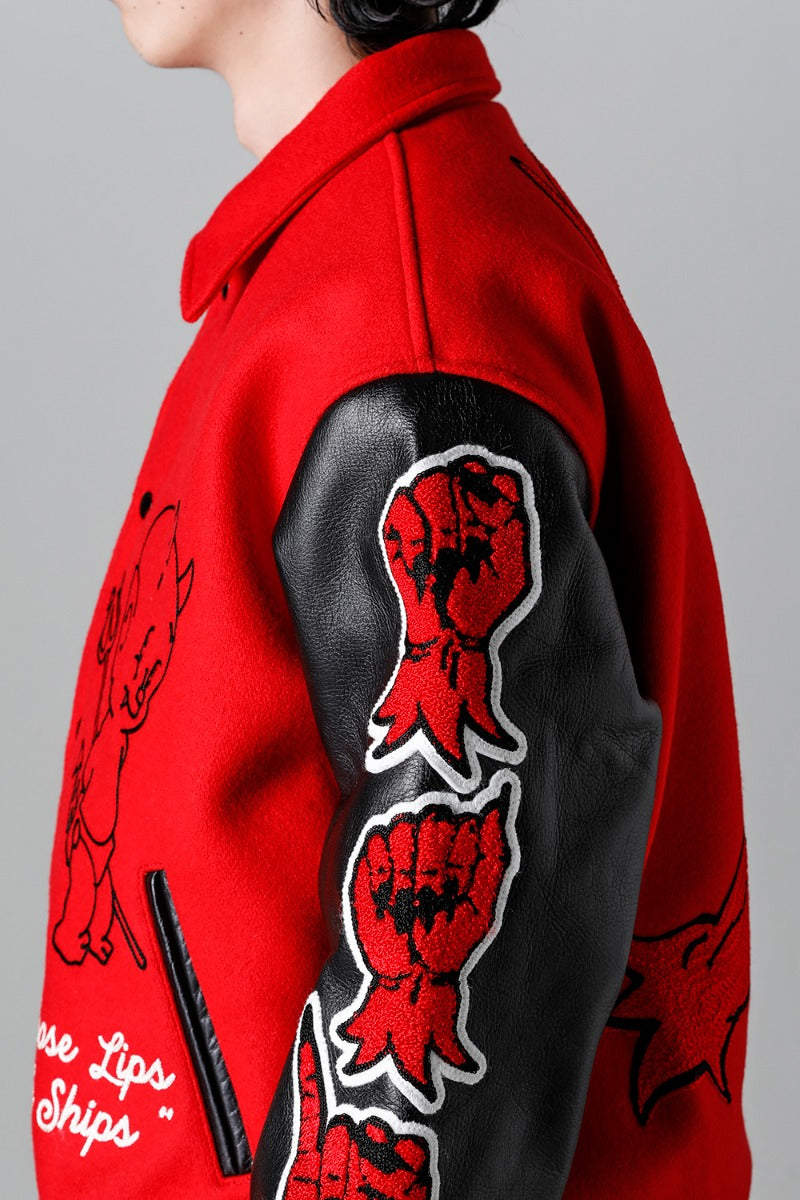 DEVIL Varsity Jacket Red