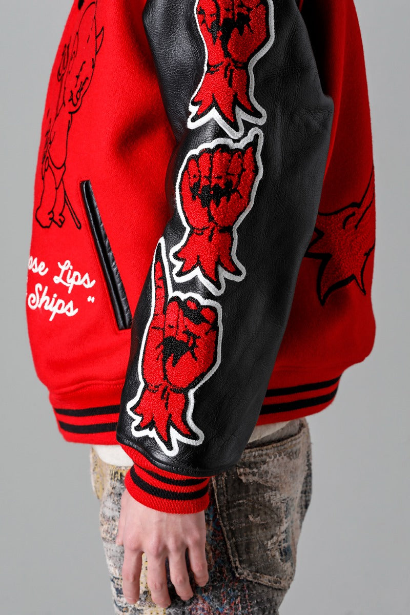 DEVIL Varsity Jacket Red