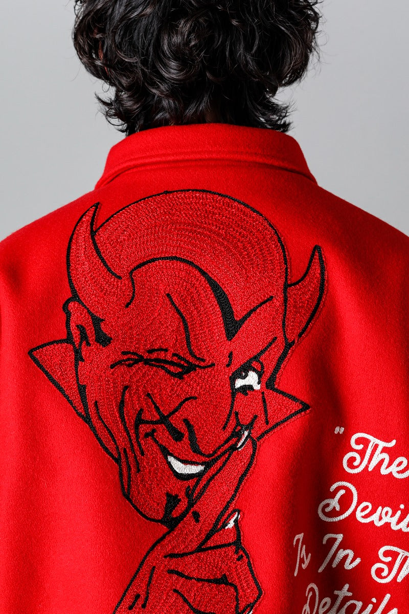 DEVIL Varsity Jacket Red