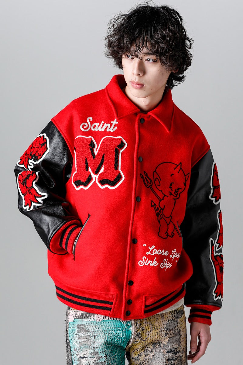 DEVIL Varsity Jacket Red