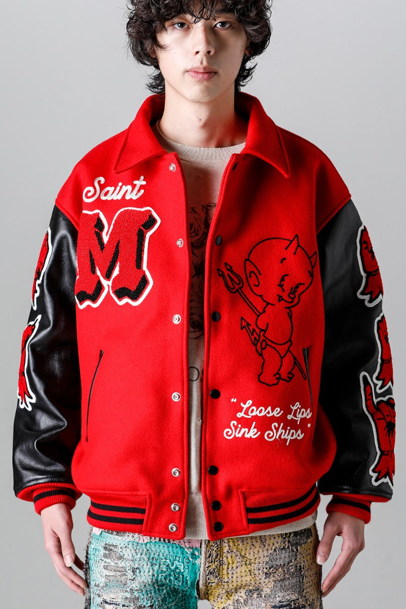DEVIL Varsity Jacket Red