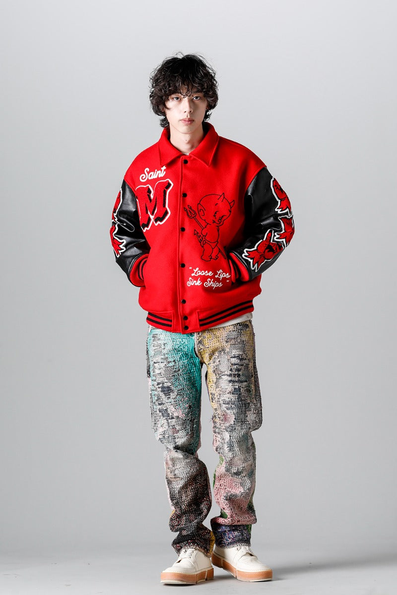 DEVIL Varsity Jacket Red