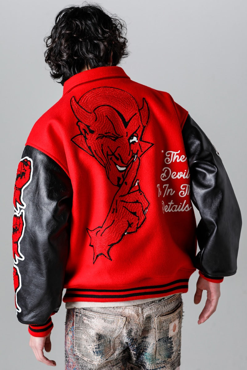 DEVIL Varsity Jacket Red