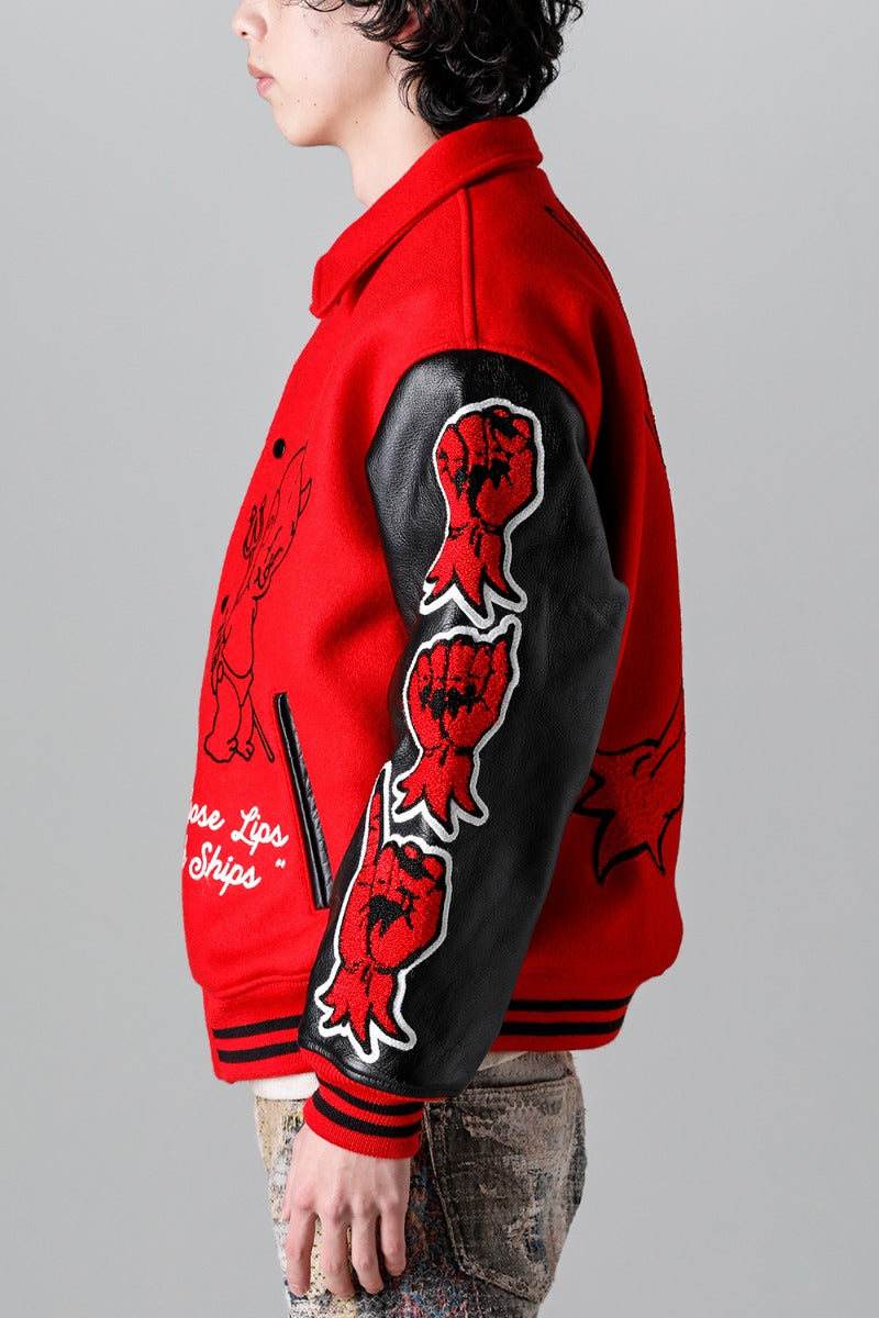 DEVIL Varsity Jacket Red