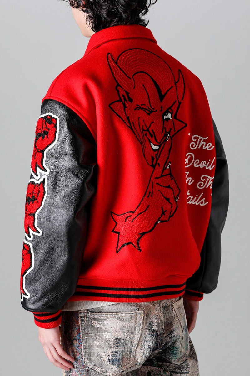 DEVIL Varsity Jacket Red