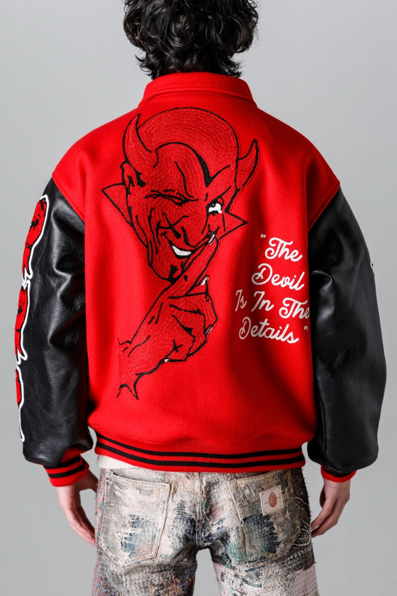 DEVIL Varsity Jacket Red