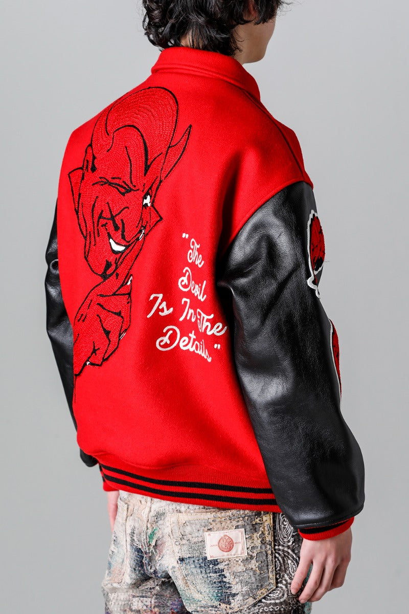 DEVIL Varsity Jacket Red