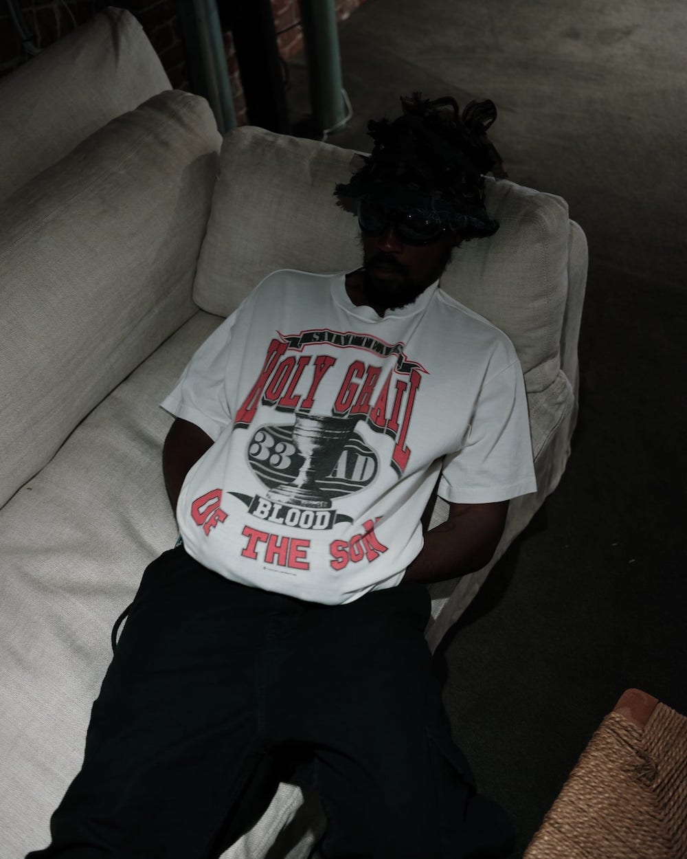 DENIM TEARS × ©SAINT M×××××× "SAINT TEARS" HOLY GRAIL Short sleeve T-shirt