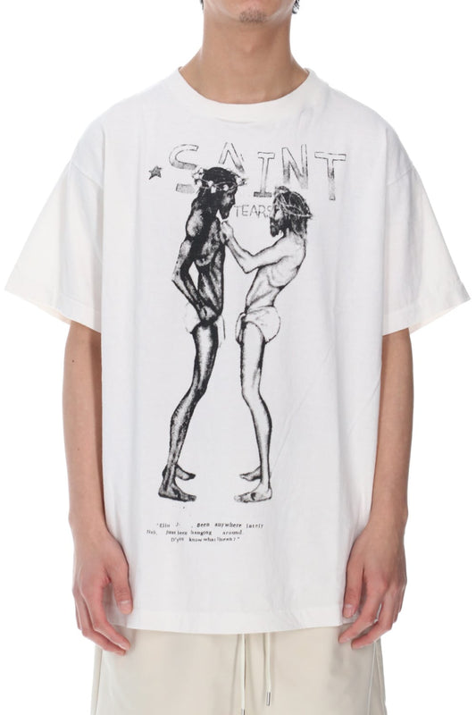 SAINT MICHAEL × DENIM TEARS Needomile Teais Emeedovole Tears Short sleeve Tee