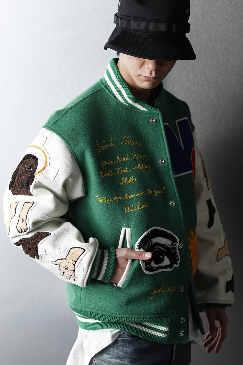 セントマイケル × デニム ティアーズ スタジアムジャケット