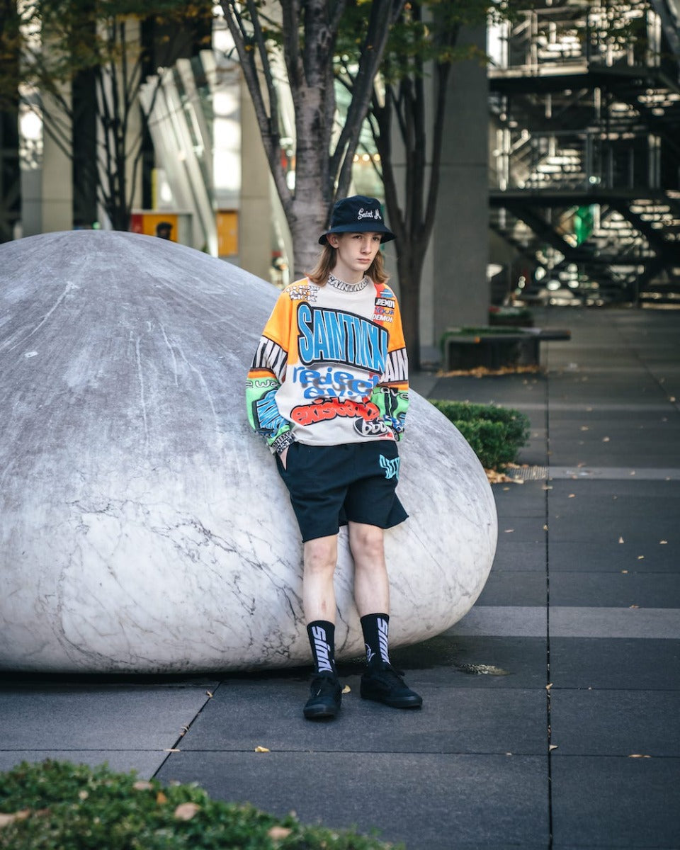 SAINT Sweat shorts  Black