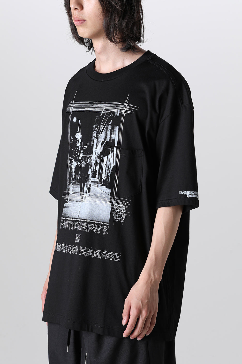 Oversized S/S Pocket tee (Thoughts to synchronize.)