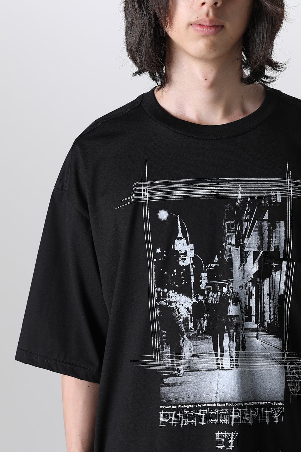 Oversized S/S Pocket tee (Thoughts to synchronize.)