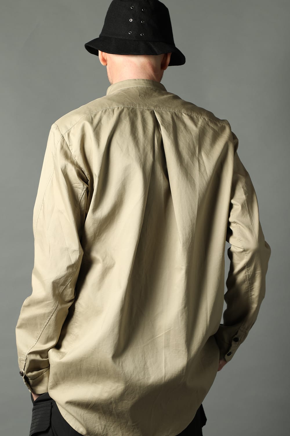 シャツ 200/2 コットン ダブルウィーブ  ベージュ