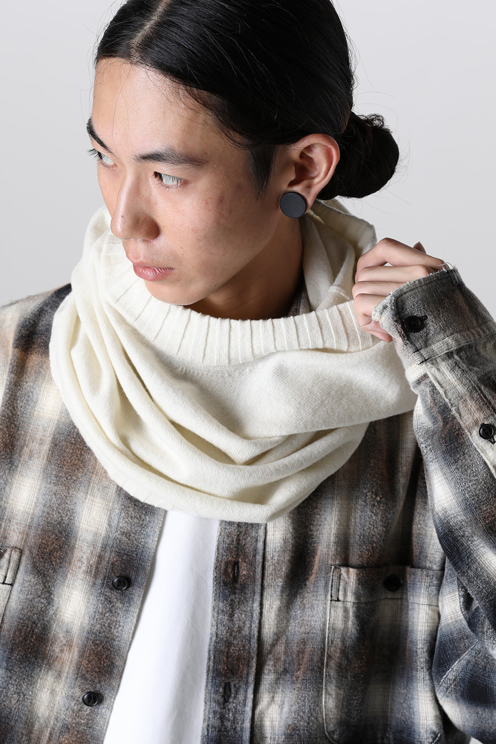 lambs wool huge balaclava White