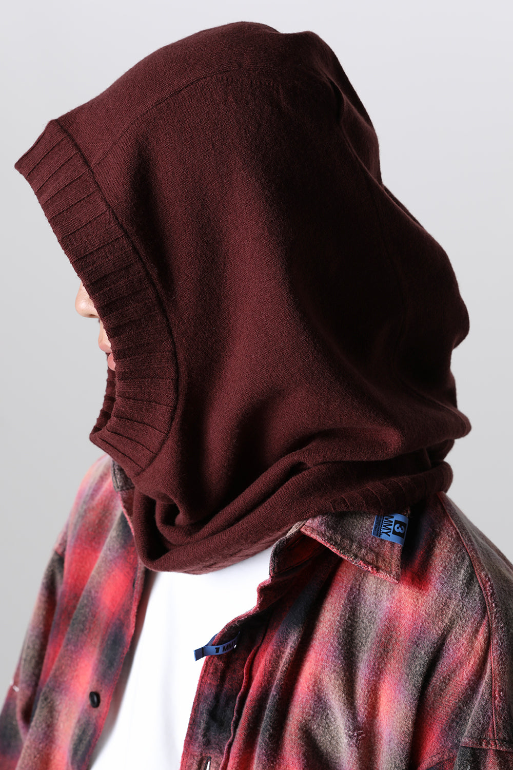 lambs wool huge balaclava Bordeaux