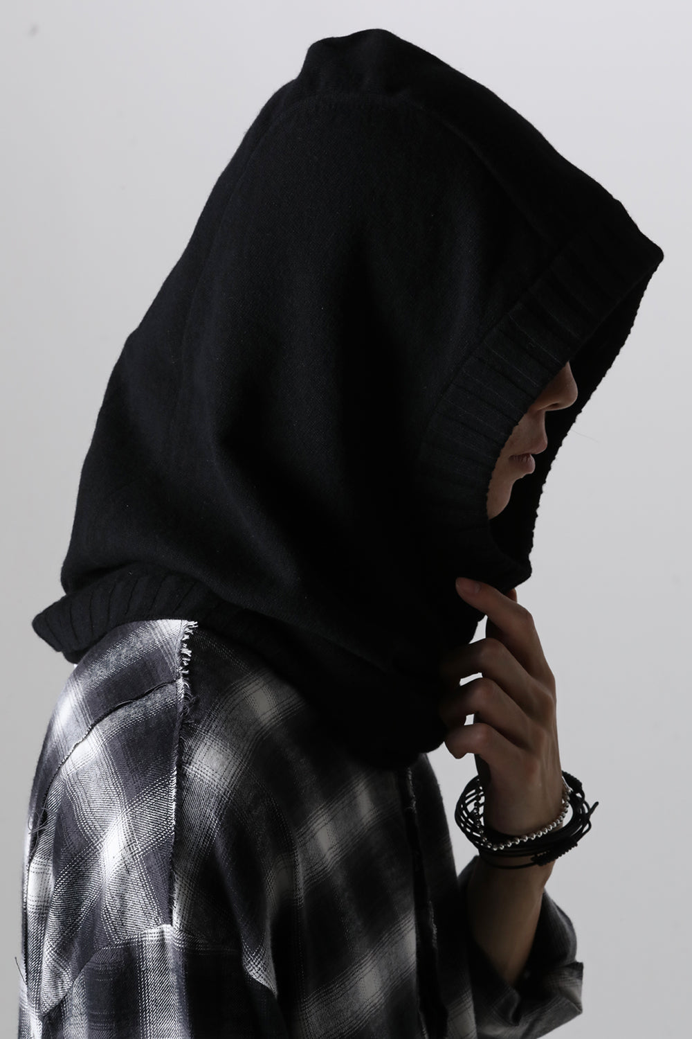 lambs wool huge balaclava Black