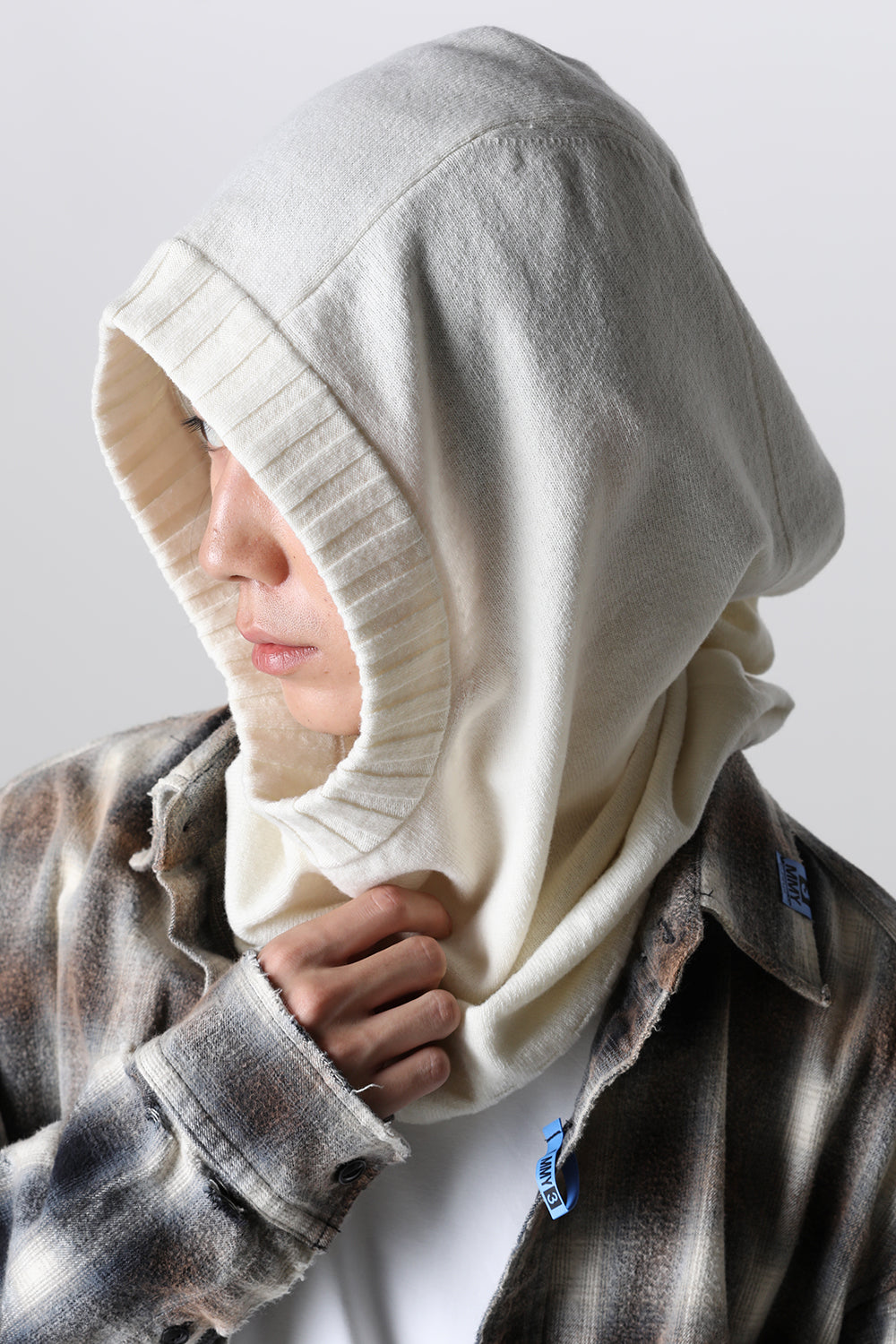 lambs wool huge balaclava White