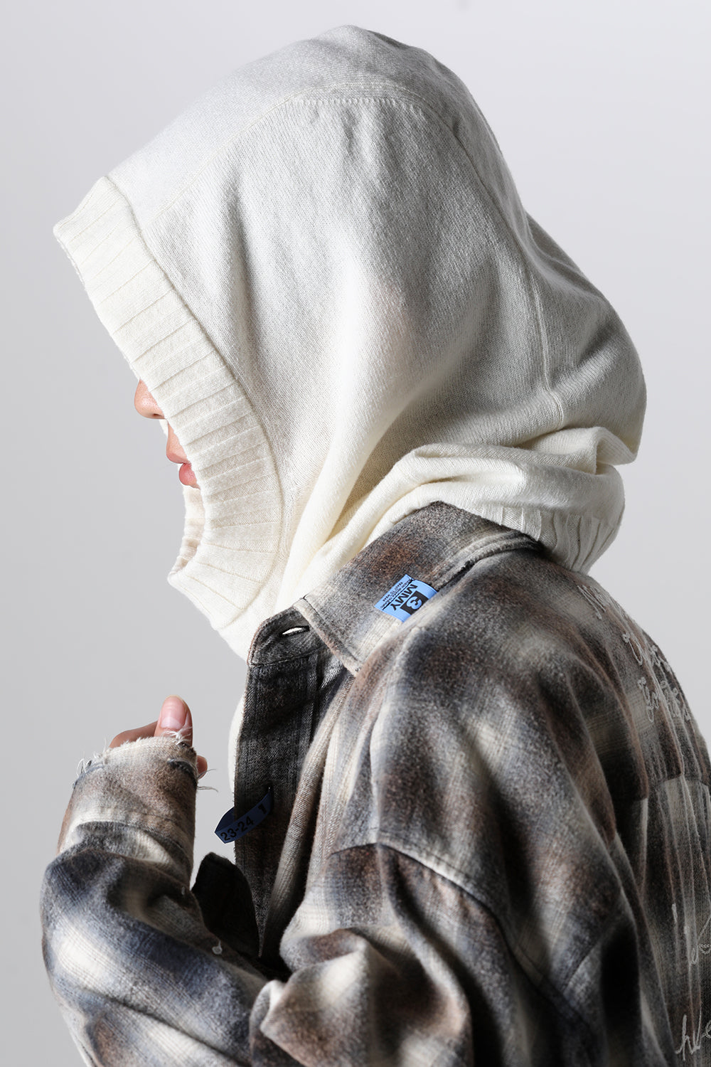 lambs wool huge balaclava White