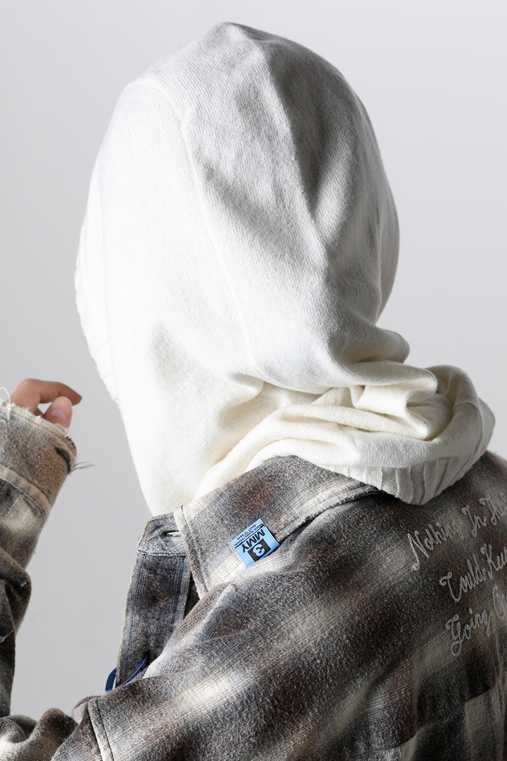 lambs wool huge balaclava White