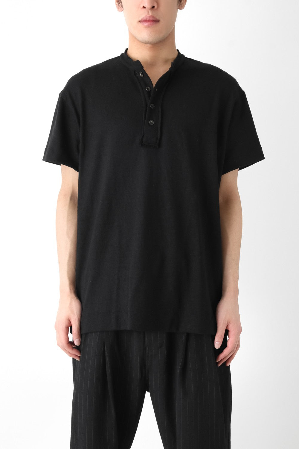 Placket Collar Oversized T-Shirt