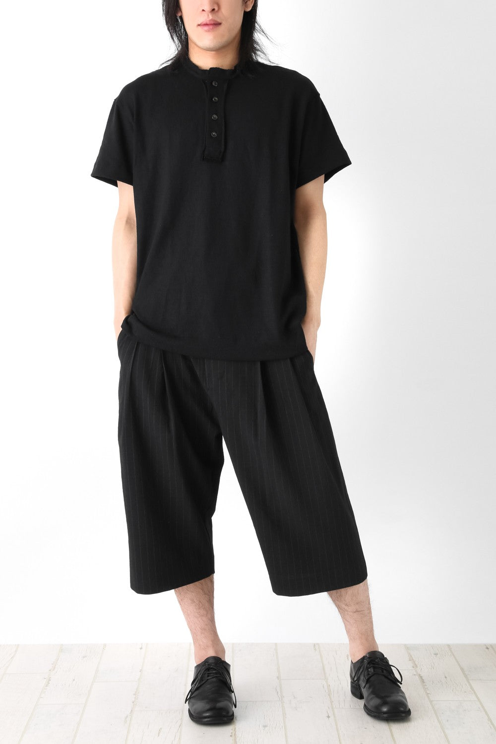 Placket Collar Oversized T-Shirt
