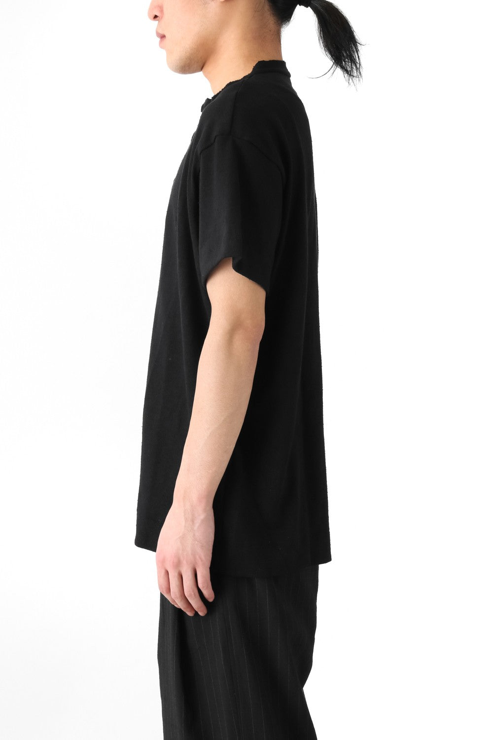 Placket Collar Oversized T-Shirt