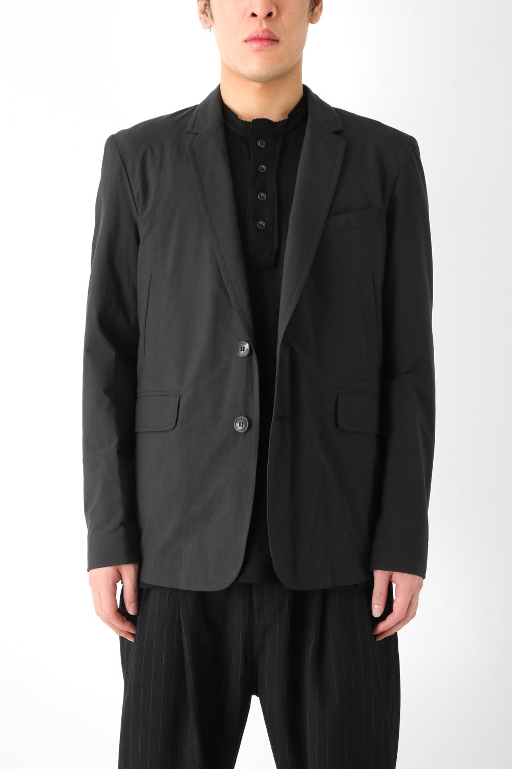 Vertical Pocket Long Blazer