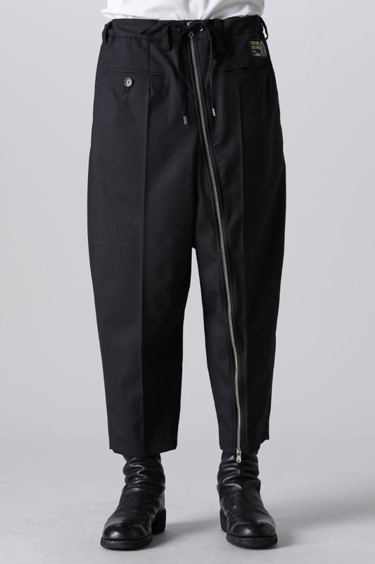 new reverse cropped baggy zipper pant.(solid)
