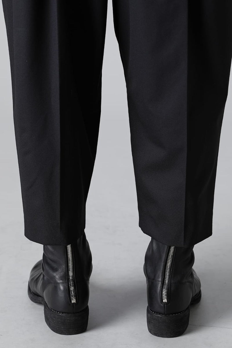 new reverse cropped baggy zipper pant.(solid)