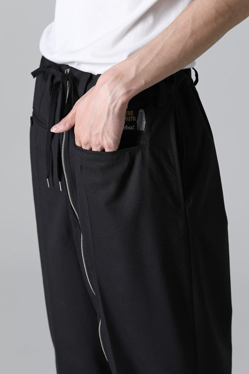 new reverse cropped baggy zipper pant.(solid)
