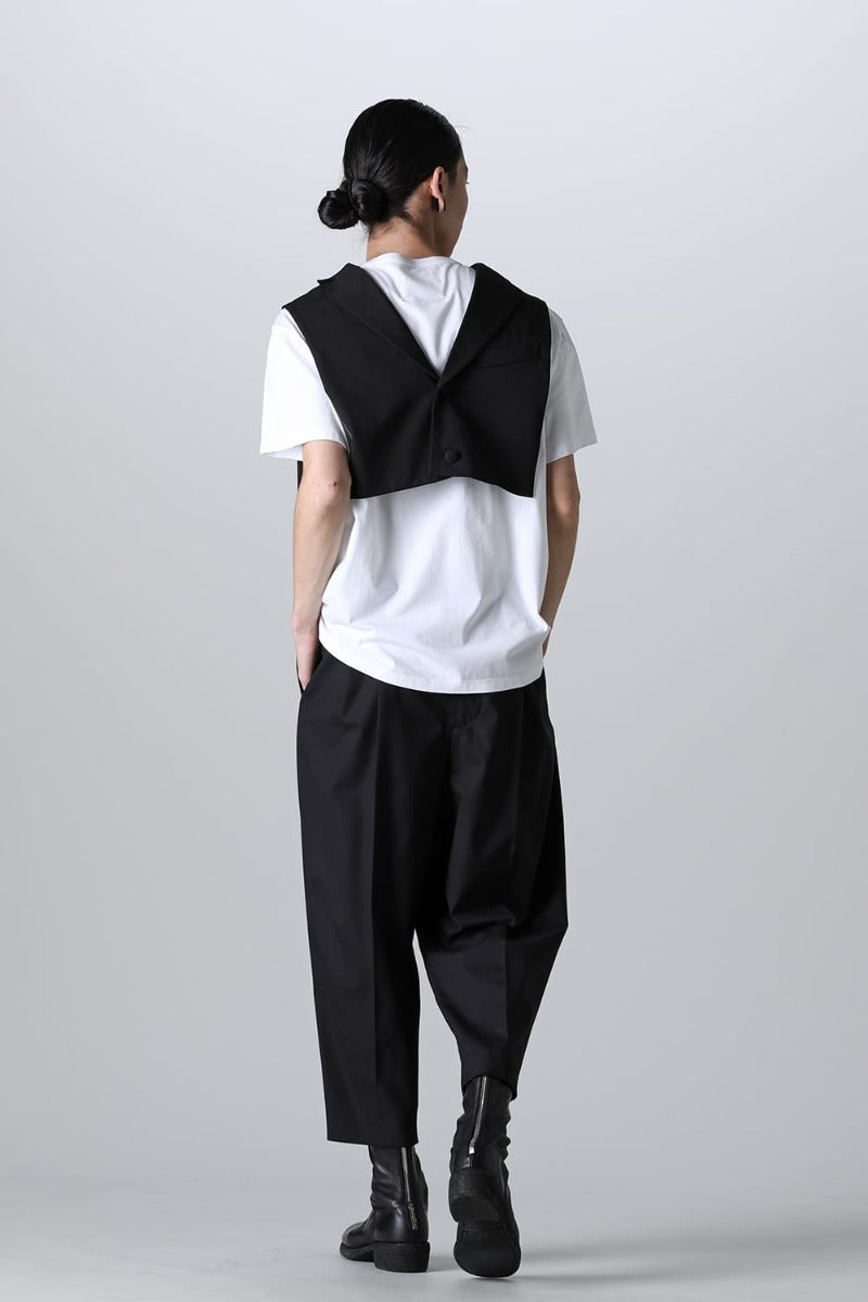 new reverse cropped baggy zipper pant.(solid)